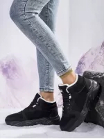 Women'S Lightweight & Warm Black Snow Boots Perfect For Winter