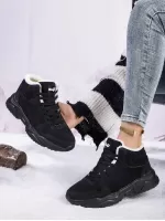 Women'S Lightweight & Warm Black Snow Boots Perfect For Winter