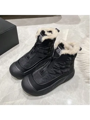 Fashionable Women'S Boots New Style Round Toe Flat Ankle Boots