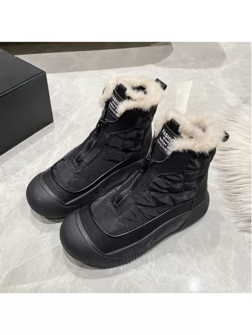 Fashionable Women'S Boots New Style Round Toe Flat Ankle Boots