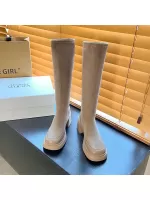 French Style Short Stature Thick Heel Platform Boots For Women, Autumn 2023, Round Toe, Waterproof, High Fashion Knee High Over The Knee Boots