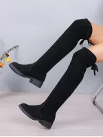 Women'S Fashionable Long Over Knee Boots, Black