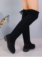 Women'S Fashionable Long Over Knee Boots, Black