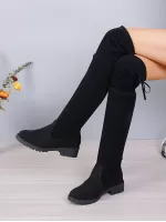 Women'S Fashionable Long Over Knee Boots, Black