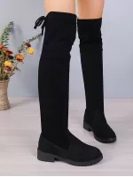 Women'S Fashionable Long Over Knee Boots, Black