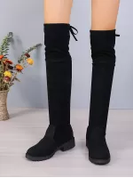 Women'S Fashionable Long Over Knee Boots, Black