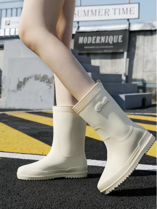 Women'S Fashionable, Soft, Comfortable, Anti-Slip, Waterproof Mid-Calf Rain Boots Suitable For Outdoor Activities Such As Hiking, Fishing, Gardening, Farming, And More