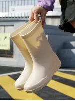 Women'S Fashionable, Soft, Comfortable, Anti-Slip, Waterproof Mid-Calf Rain Boots Suitable For Outdoor Activities Such As Hiking, Fishing, Gardening, Farming, And More