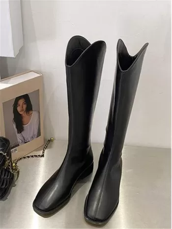 Women's Over-the-knee Cowboy Boots With Vamp Design, Autumn And Winter New Style, Knight Boots That Show Thinness