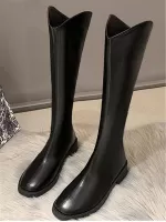 Women's Over-the-knee Cowboy Boots With Vamp Design, Autumn And Winter New Style, Knight Boots That Show Thinness