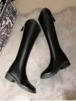 Women's Over-the-knee Cowboy Boots With Vamp Design, Autumn And Winter New Style, Knight Boots That Show Thinness