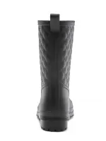 Women's Mid-calf Pvc Molded Anti-skid Rain Boots, Checkered Design Garden Overshoes