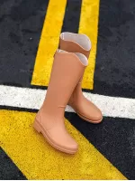 Fashionable & Simple High-cut Rain Boots For Women, Waterproof, Anti-slip, Wear-resistant, Suitable For Outdoors, Kitchen And Work