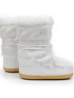 Winter Fashionable Women's Space Boots, White Plus Velvet Snow Boots