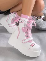 Women's Fashionable Wedge Heel & Thick Platform Ankle Boots