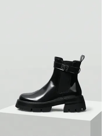 MOTF PREMIUM PRE CLEAN COLOR CHUNKY HEEL WOMEN'S ANKLE BOOTS AND SHORT BOOTS