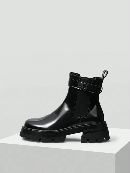 MOTF PREMIUM PRE CLEAN COLOR CHUNKY HEEL WOMEN'S ANKLE BOOTS AND SHORT BOOTS
