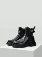 MOTF PREMIUM PRE CLEAN COLOR CHUNKY HEEL WOMEN'S ANKLE BOOTS AND SHORT BOOTS